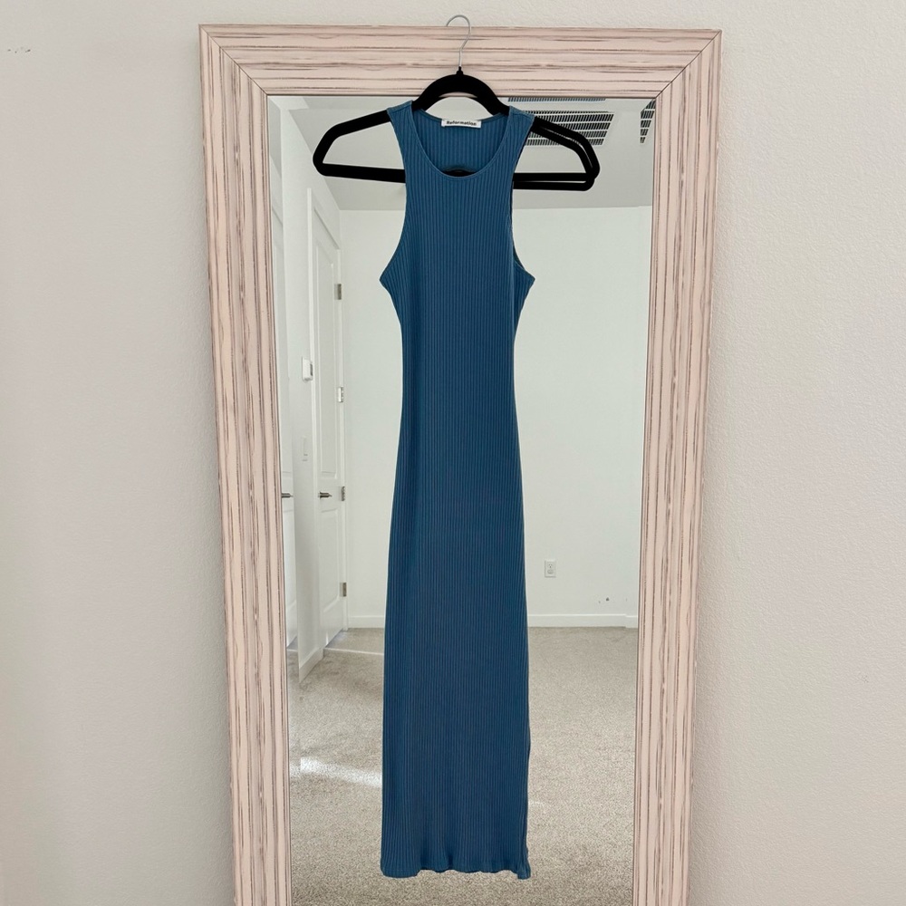 Reformation Blue Sleeveless Maxi Dress Size XS